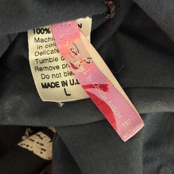 Christian Audigier Crystal Rock Y2K Shirt Women Large Rocker Girl Tee Tunic Top - Picture 5 of 13